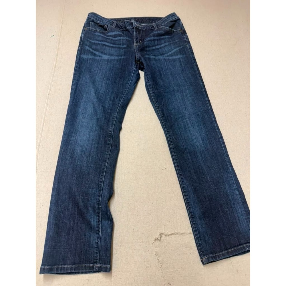 Simply Vera Vera Wang Women’s Dark Wash Straight Leg Jeans 34" Waist [A65]